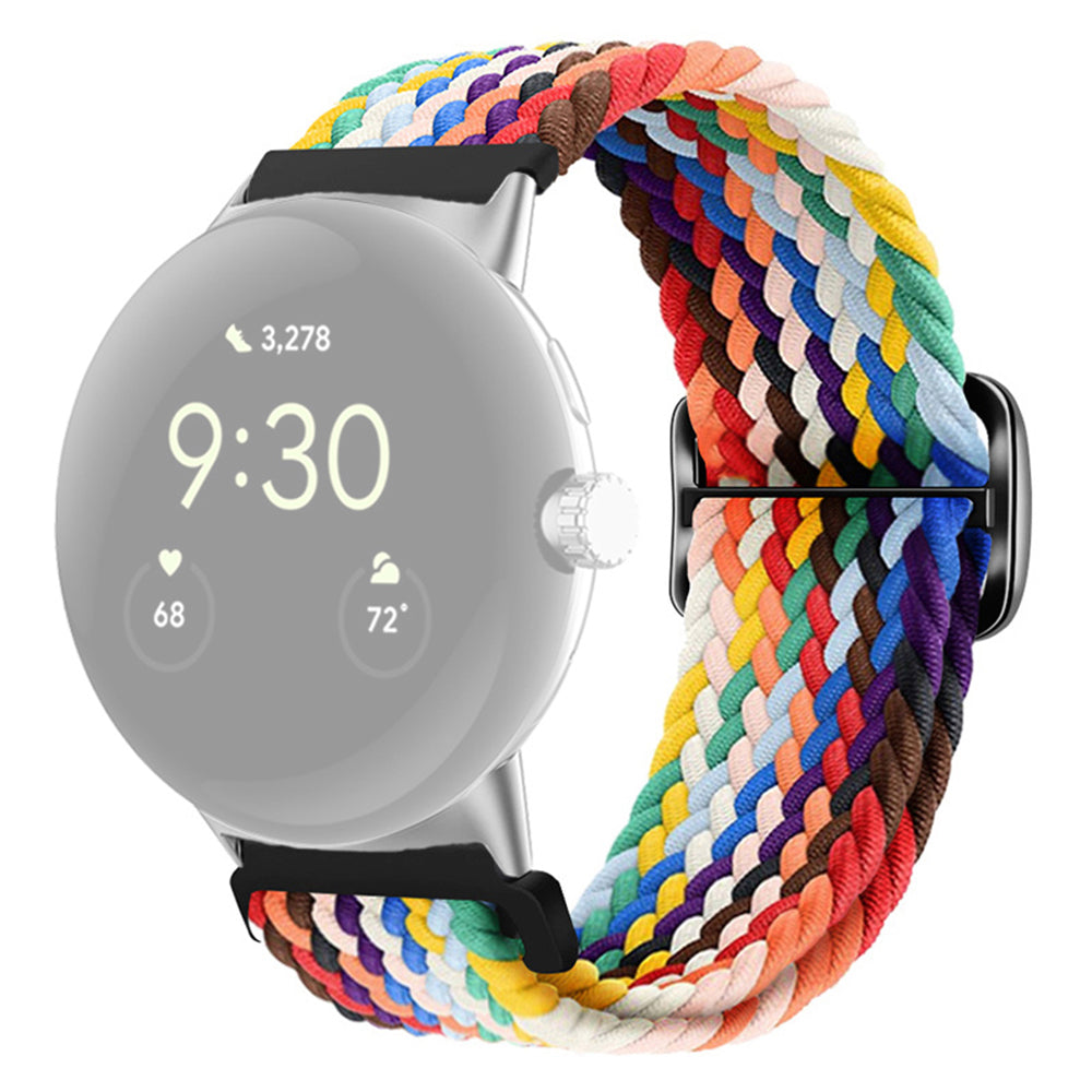 For Google Pixel Watch 2 Pixel Watch Braided Watch Band Adjustable Buckle Stretchy Wristband Sport Strap For Google Pixel Watch 2 Pixel Watch Braided Watch Band Adjustable Buckle Stretchy Wristband Sport Strap